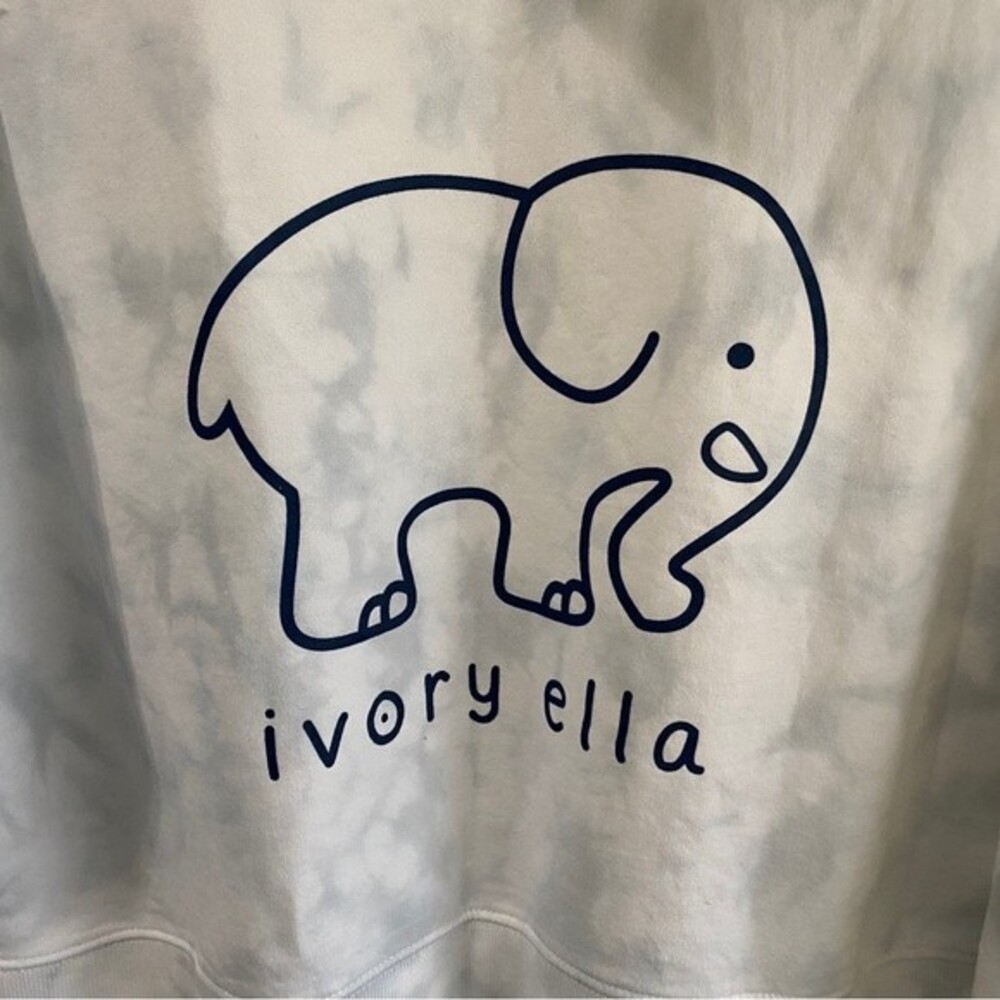 New! Ivory Ella Cropped Tie-Dye Hoodie - Size Large - Picture 7 of 8